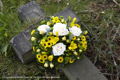 F006B Yellow and White Posy