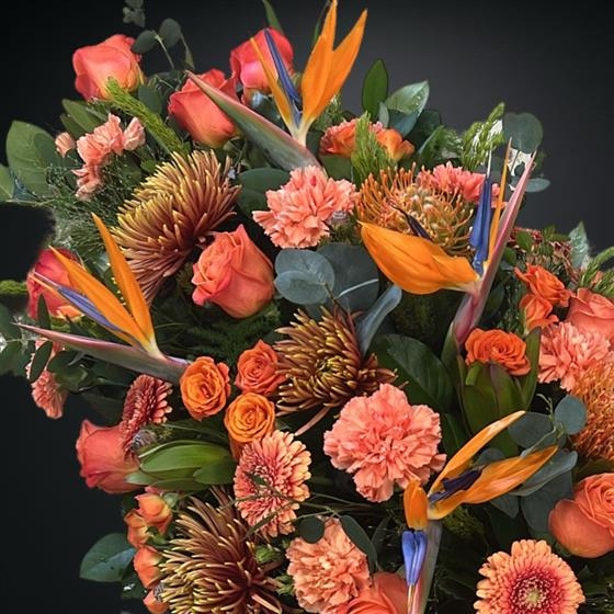 Bright Orange Coffin Spray