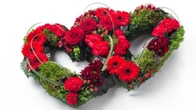 Double Heart Red and Green